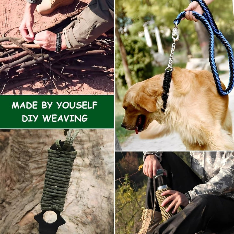 Załaduj obraz do przeglądarki galerii, Paracord touw 4 stuks – 4 mm x 10 m – 9-kern nylon koord voor camping, wandelen, handwerken en outdoor – 4 kleuren - happygetfit.com
