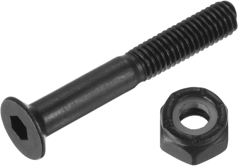 Load image into Gallery viewer, PATIKIL 1.38 Inch Skateboard Hardware Schroeven Bouten Kit, 8 Stks Skate Gereedschap Montage Hex Key Parts met Spacers Washers Moersleutel voor Skateboard Longboard Wiel Accessoires, Zwart - happygetfit.com

