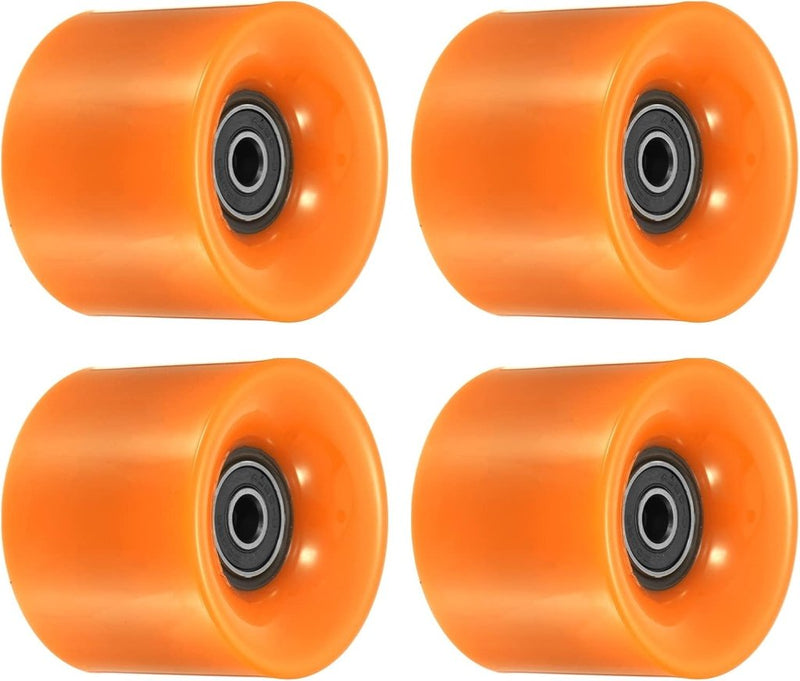 Laad afbeelding in Galerijviewer, PATIKIL 60mm Longboard Wielen met Lagers ABEC-9, 4 Pack Straat Wielen voor Skateboards Cruiser Wiel Vervanging 80A, Oranje Zwart - happygetfit.com
