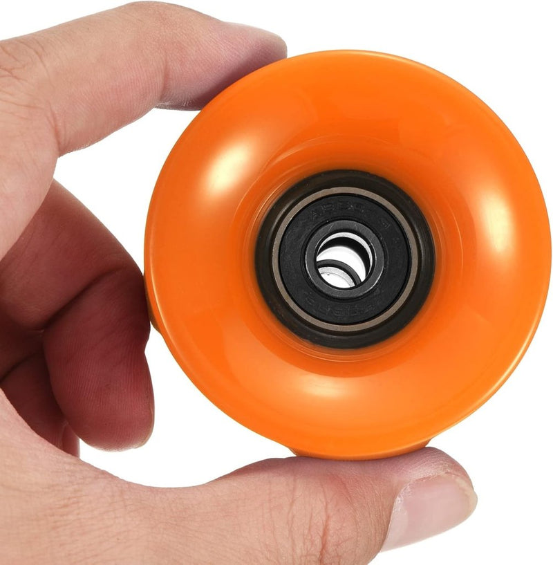 Laad afbeelding in Galerijviewer, PATIKIL 60mm Longboard Wielen met Lagers ABEC-9, 4 Pack Straat Wielen voor Skateboards Cruiser Wiel Vervanging 80A, Oranje Zwart - happygetfit.com
