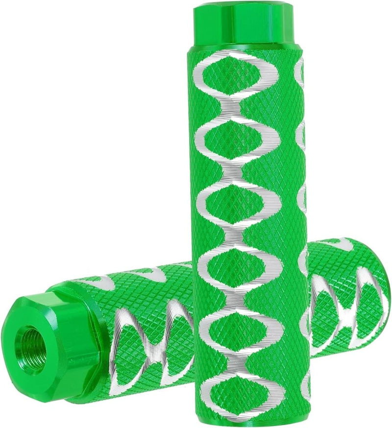 Load image into Gallery viewer, PATIKIL Aluminiumlegering O-vorm fiets haringen fit 3/8 "assen, anti-slip lood voet fiets haringen achterbank staat voor BMX mountainbike fietsen achterste stuntharingen, groen - happygetfit.com
