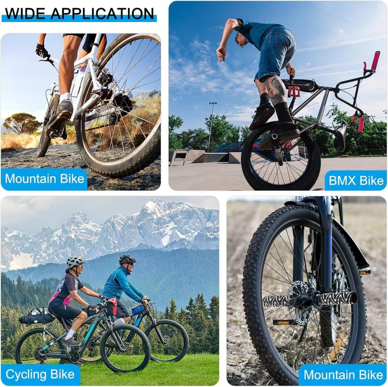 Load image into Gallery viewer, PATIKIL Aluminiumlegering O-vorm fiets haringen fit 3/8 "assen, anti-slip lood voet fiets haringen achterbank staat voor BMX mountainbike fietsen achterste stuntharingen, groen - happygetfit.com
