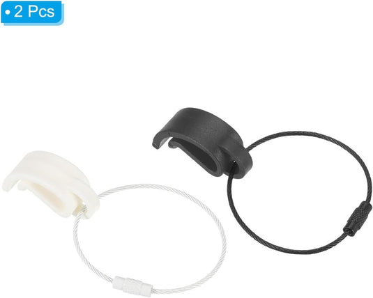 PATIKIL Flying Disc Clip met draadkabel, 2 stuks Sport Disk Hanger Haakhouder voor het Dragen Organiseren, Wit Zwart - happygetfit.com