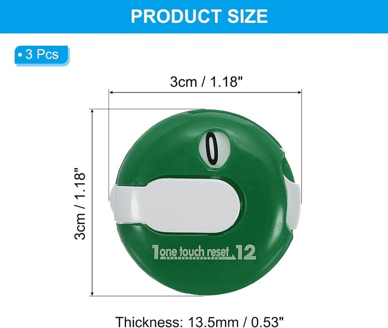Laad afbeelding in Galerijviewer, PATIKIL Golf Score Teller Mini Golf Shot Slag Bevestiging Teller Clicker Clip voor Golfers Handschoen Tas Hoed - happygetfit.com
