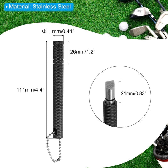 PATIKIL Golfclub groefslijper, golfclubslijpers re-groefgereedschap en reiniger voor mannen U & V-groeven wiggen ijzers genereren optimale rugspin, zwart - happygetfit.com
