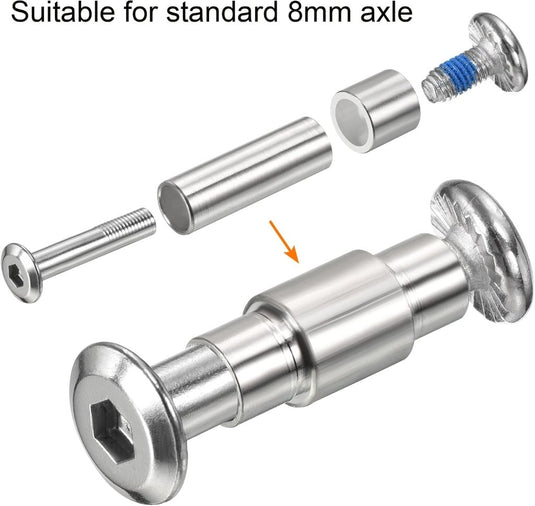 PATIKIL Inline as lager Spacers, 8 Pack Skates Speed Spacer Hardware Aluminium voor 6 mm asrol, zilver - happygetfit.com