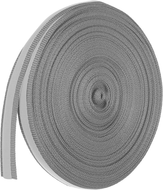 PATIKIL Reflecterende banden, strepen, 10 mm x 22 m, hoge zichtbaarheid, reflecterende banden, opgenaaid, knutselen, waarschuwing, veiligheid, stof, riem voor kleding, regenjassen, donkergrijs - happygetfit.com