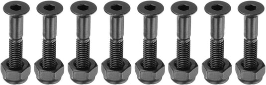 PATIKIL Skateboard Hardware Kit 1 inch, 8 stuks Carbon Steel Grade 8.8 Montage Schroeven Bouten Moeren Set voor Skateboard Cruiser, Zwart - happygetfit.com