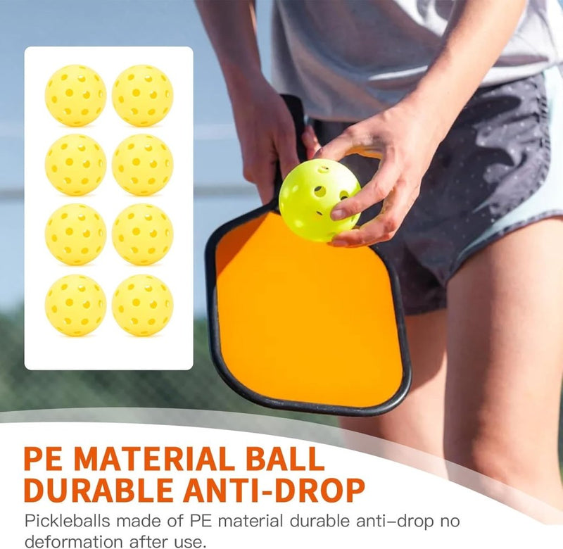 Load image into Gallery viewer, Pickleball ballen 8 stuks met 40 gaten en draagtas – pickleballs – trainingsballen - happygetfit.com

