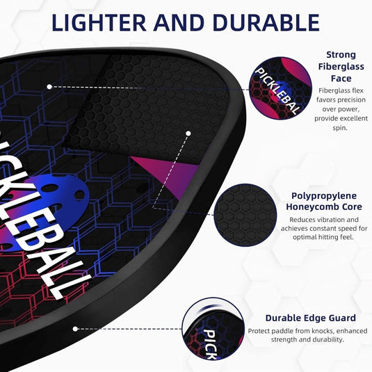 Pickleball set met 4 rackets en 4 ballen - happygetfit.com