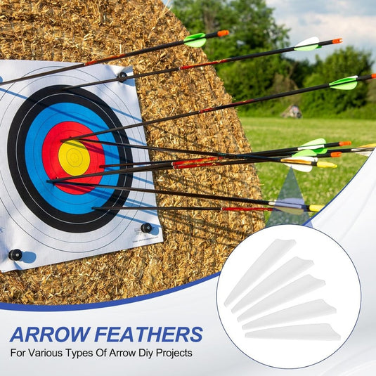 Pijlveren 36 stuks 2,5 inch van kunststof – arrow vanes – boogschieten accessoires - happygetfit.com