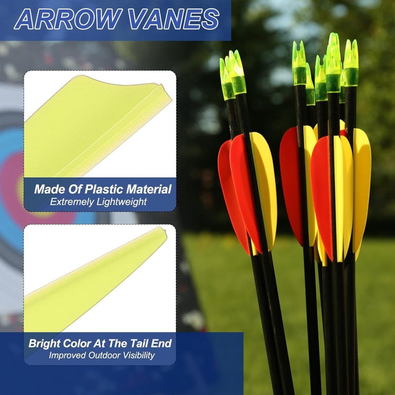 Bild im Galerie-Viewer laden, Pijlveren 36 stuks 2,5 inch van kunststof – arrow vanes – boogschieten accessoires - happygetfit.com
