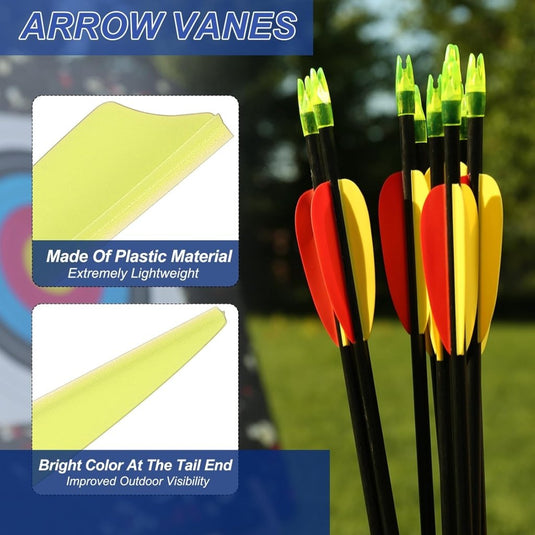 Pijlveren 36 stuks 2,5 inch van kunststof – arrow vanes – boogschieten accessoires - happygetfit.com