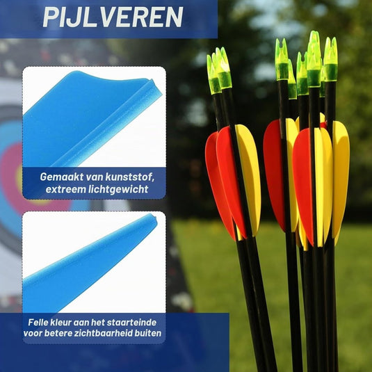 Pijlveren 36 stuks 2,5 inch van kunststof – arrow vanes – boogschieten accessoires - happygetfit.com