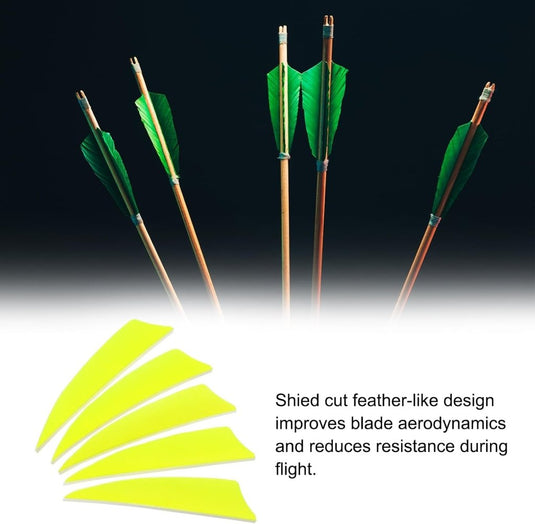 Pijlveren 50 stuks 4 inch van kalkoenveer – arrow fletching – boogschieten accessoires - happygetfit.com