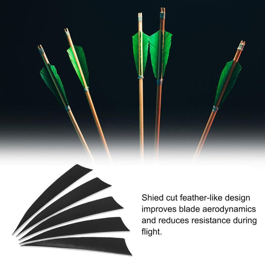 Pijlveren 50 stuks 4 inch van kalkoenveer – arrow fletching – boogschieten accessoires - happygetfit.com
