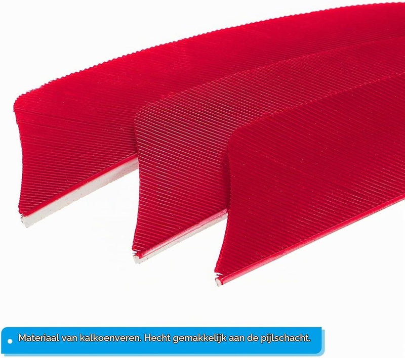 Load image into Gallery viewer, Pijlveren 50 stuks 4 inch van kalkoenveer – arrow fletching – boogschieten accessoires - happygetfit.com
