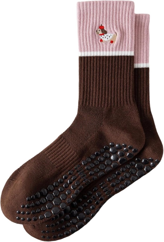 Laad afbeelding in Galerijviewer, Pilates antislip sokken dames maat 36-40 met gripnoppen – yoga sokken – fitness sokken - happygetfit.com
