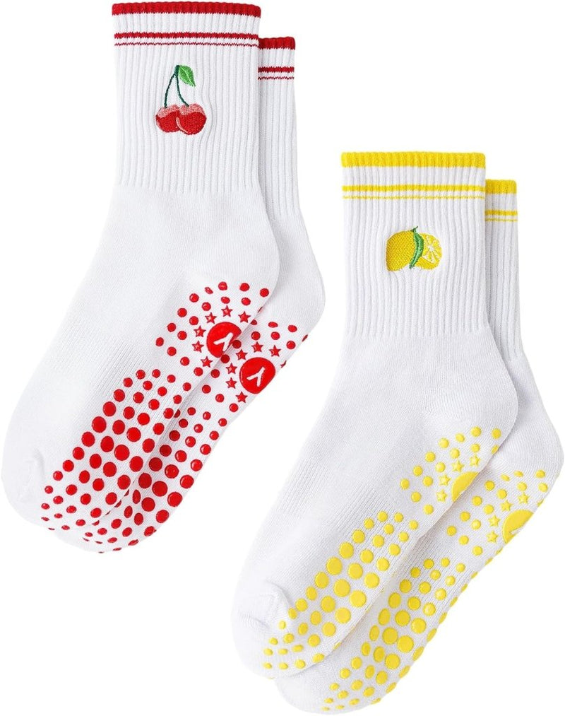 Laad afbeelding in Galerijviewer, Pilates antislip sokken dames maat 36-40 met gripnoppen – yoga sokken – fitness sokken - happygetfit.com
