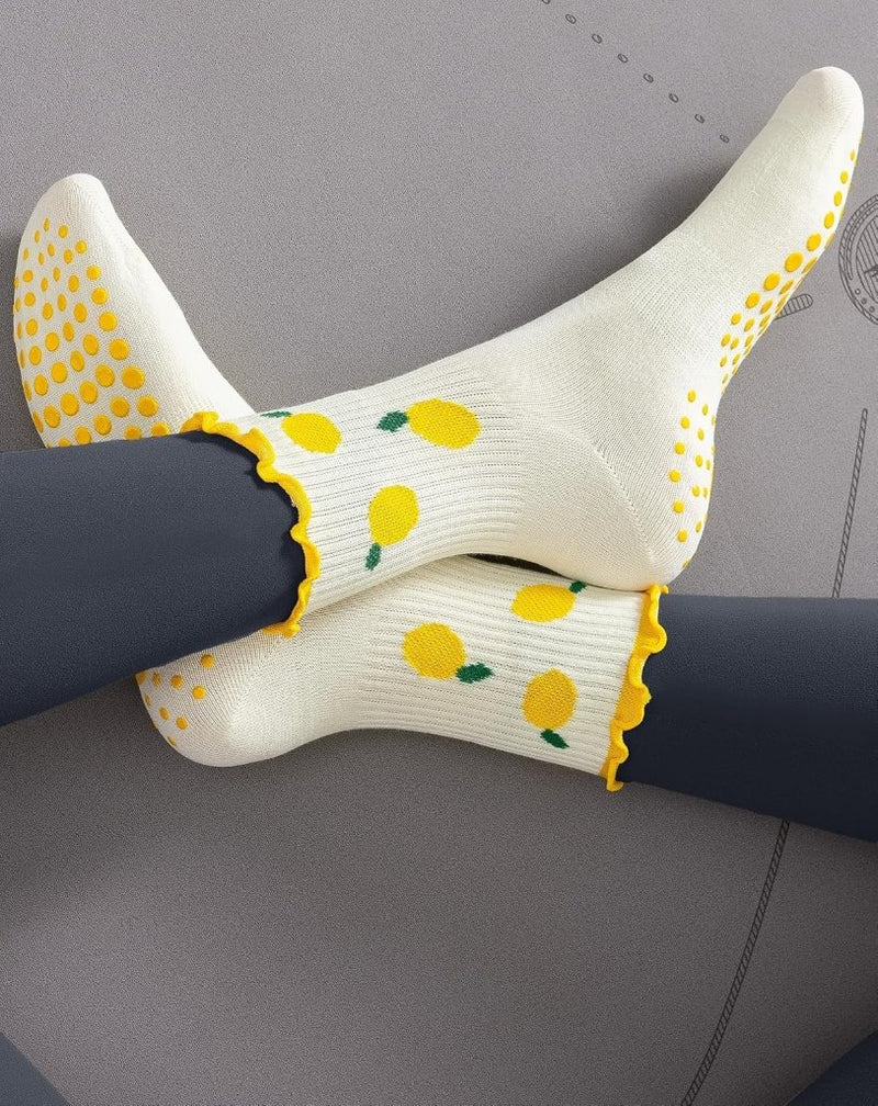 Laad afbeelding in Galerijviewer, Pilates antislip sokken dames maat 36-40 met gripnoppen – yoga sokken – fitness sokken - happygetfit.com
