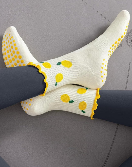 Pilates antislip sokken dames maat 36-40 met gripnoppen – yoga sokken – fitness sokken - happygetfit.com