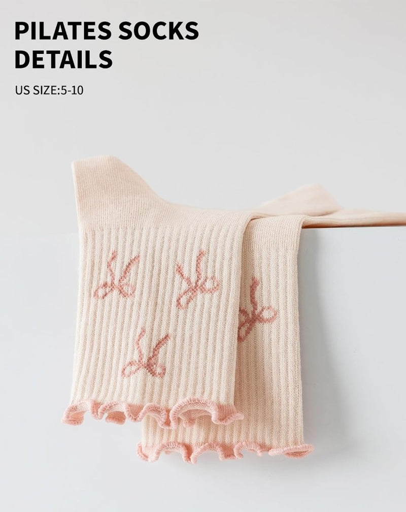 Laad afbeelding in Galerijviewer, Pilates antislip sokken dames maat 36-40 met gripnoppen – yoga sokken – fitness sokken - happygetfit.com
