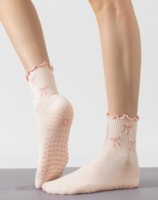 Pilates antislip sokken dames maat 36-40 met gripnoppen – yoga sokken – fitness sokken - happygetfit.com