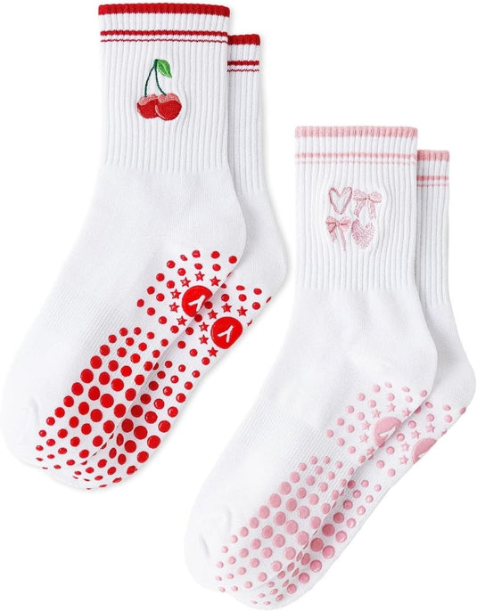 Pilates antislip sokken dames maat 36-40 met gripnoppen – yoga sokken – fitness sokken - happygetfit.com