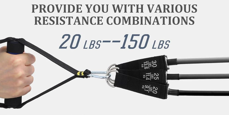 Chargez l'image dans la visionneuse de la galerie, Pilatesstang set met 6 weerstandsbanden en deuranker - happygetfit.com
