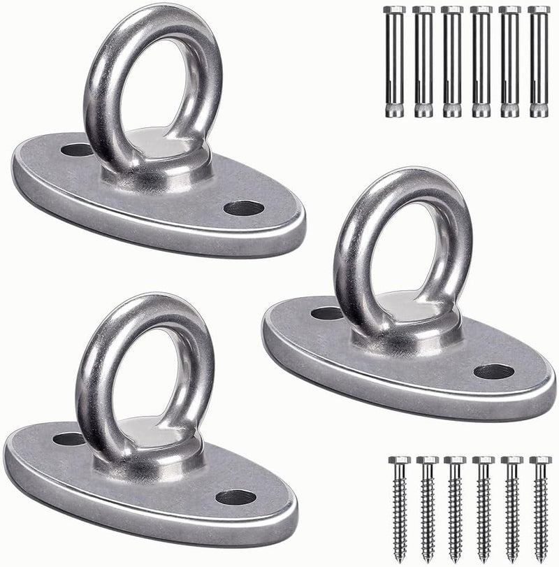 Laden Sie das Bild in Galerie -Viewer, Plafond ophangbeugel van roestvrij staal met gesloten U-ring voor schommels en hangmatten – plafondhaak – bokszakbevestiging - happygetfit.com
