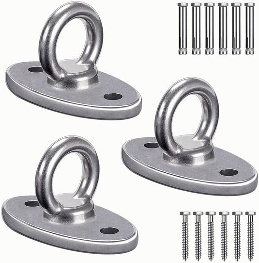 Plafond ophangbeugel van roestvrij staal met gesloten U-ring voor schommels en hangmatten – plafondhaak – bokszakbevestiging - happygetfit.com