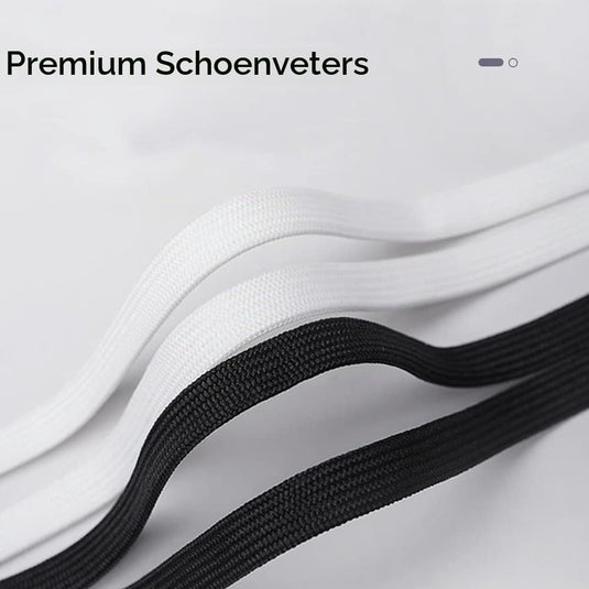 Platte schoenveters 8 mm breed van slijtvast polyester voor sneakers sportschoenen en hardloopschoenen – vervangveters – sportveters - happygetfit.com