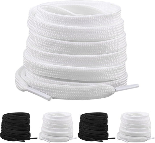 Platte schoenveters 8 mm breed van slijtvast polyester voor sneakers sportschoenen en hardloopschoenen – vervangveters – sportveters - happygetfit.com