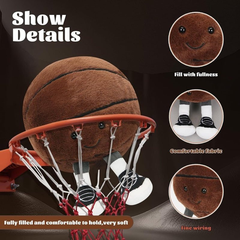 Laad afbeelding in Galerijviewer, Pluche basketbal kussen 27 cm - happygetfit.com

