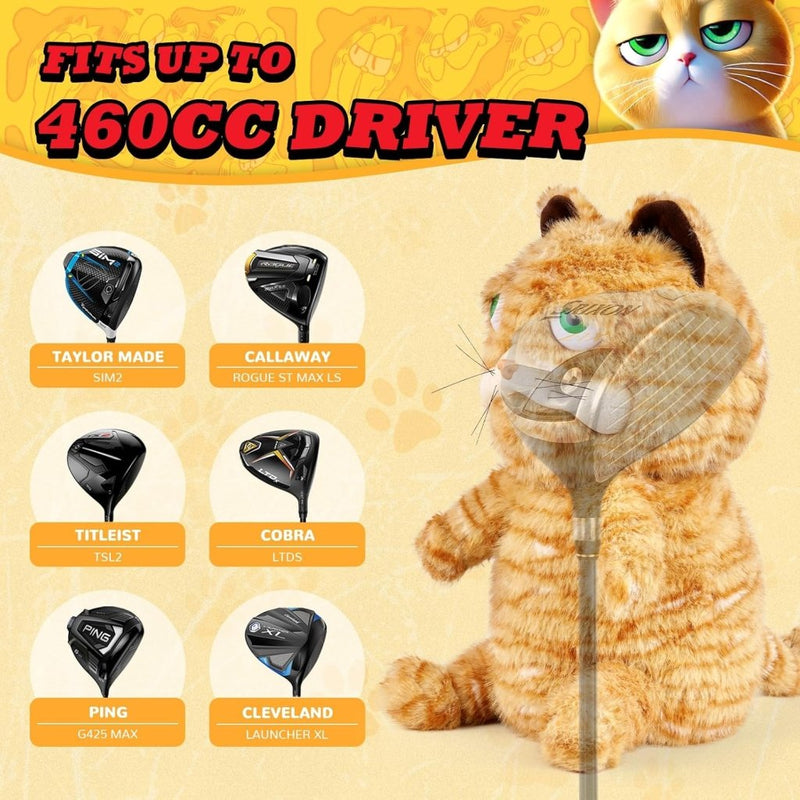 Chargez l'image dans la visionneuse de la galerie, Pluche golfclub beschermhoes met grappig kattenontwerp voor drivers tot 460cc – katten headcover – golfcadeau - happygetfit.com
