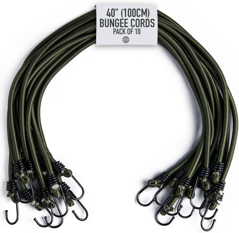 Laad afbeelding in Galerijviewer, Pluvios Robuuste snelbinders met haken, 10 stuks, maat naar keuze, elastische multifunctionele rubberen spanbanden voor bagage, dakdragers, camping, weerbestendig, UV-bestendige snelbinder, 30 cm - happygetfit.com
