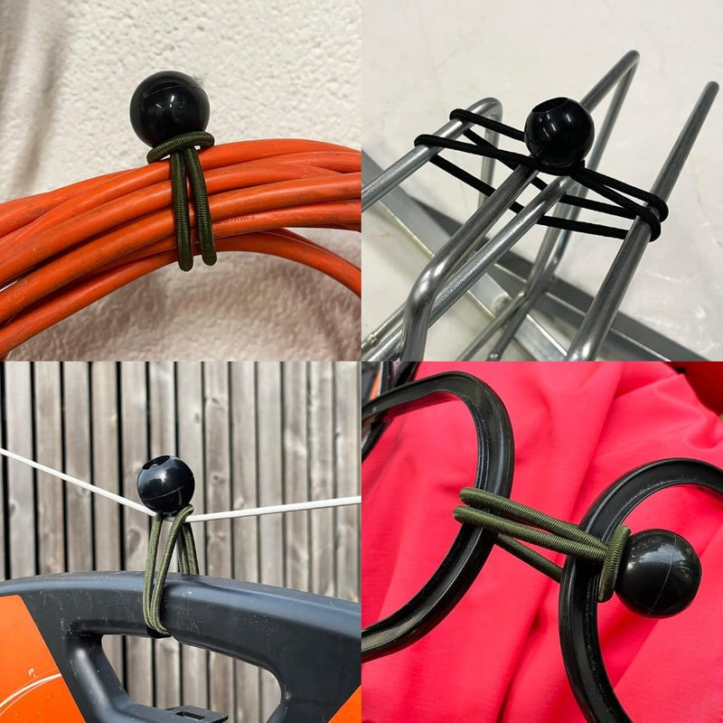 Laad afbeelding in Galerijviewer, Pluvios Robuuste snelbinders met haken, 10 stuks, maat naar keuze, elastische multifunctionele rubberen spanbanden voor bagage, dakdragers, camping, weerbestendig, UV-bestendige snelbinder, 30 cm - happygetfit.com
