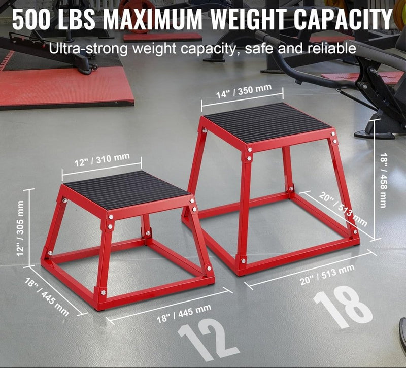 Load image into Gallery viewer, Plyo box set 3 stuks 30 46 en 61 cm van staal tot 227 kg – jump box – plyometrische training - happygetfit.com
