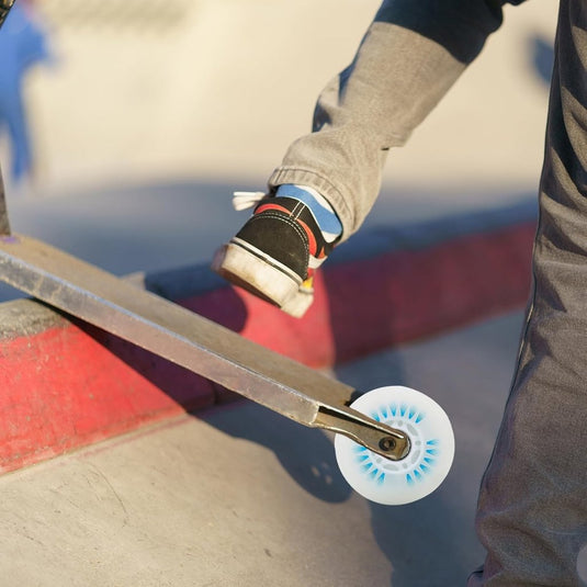 PORFOYO Inline skate-wielen, 76mm Lichtgevende rolschaatsen wielen 8 stuks, Inline skate onderdelen wielen met kogellagers, universele PU-wielen voor alle soorten rolschaatsen (76MM) - happygetfit.com