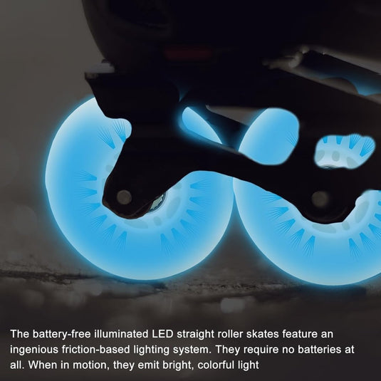 PORFOYO Inline skate-wielen, 76mm Lichtgevende rolschaatsen wielen 8 stuks, Inline skate onderdelen wielen met kogellagers, universele PU-wielen voor alle soorten rolschaatsen (76MM) - happygetfit.com