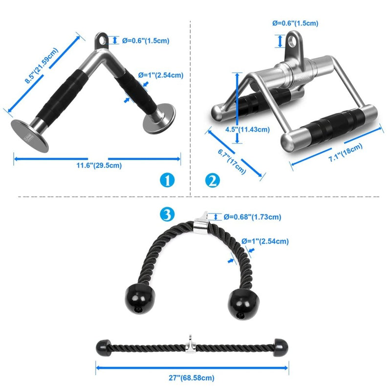 Laad afbeelding in Galerijviewer, POWER GUIDANCE Cable Machine Attachment, LAT Pulldown Attachments, Cable Attachments for Gym, Home Gym Accessories - happygetfit.com
