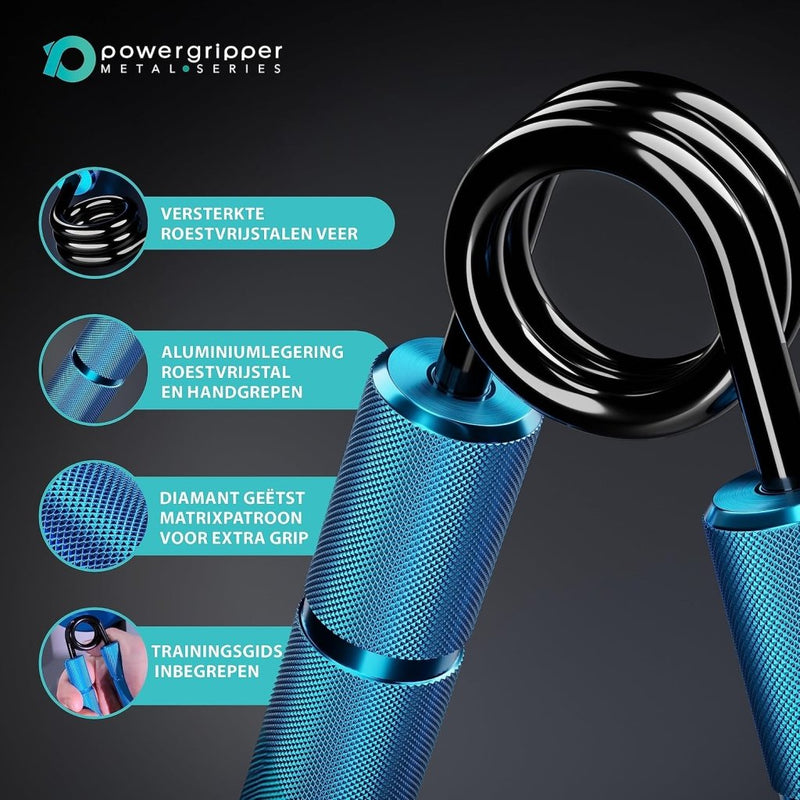 Laad afbeelding in Galerijviewer, Powerball Metal Power Grippers Professional Grade - 8 weerstanden voor Grip, Pols &amp; Arm Training (50lbs - 400lbs) - happygetfit.com
