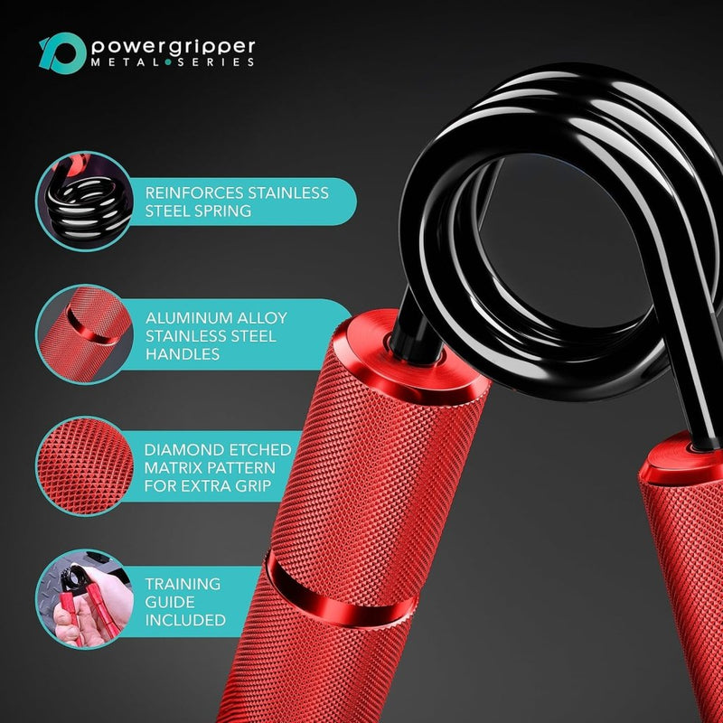 Laad afbeelding in Galerijviewer, Powerball Metal Power Grippers Professional Grade - 8 weerstanden voor Grip, Pols &amp; Arm Training (50lbs - 400lbs) - happygetfit.com
