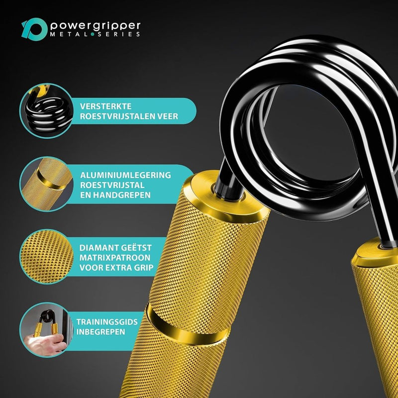 Laad afbeelding in Galerijviewer, Powerball Metal Power Grippers Professional Grade - 8 weerstanden voor Grip, Pols &amp; Arm Training (50lbs - 400lbs) - happygetfit.com
