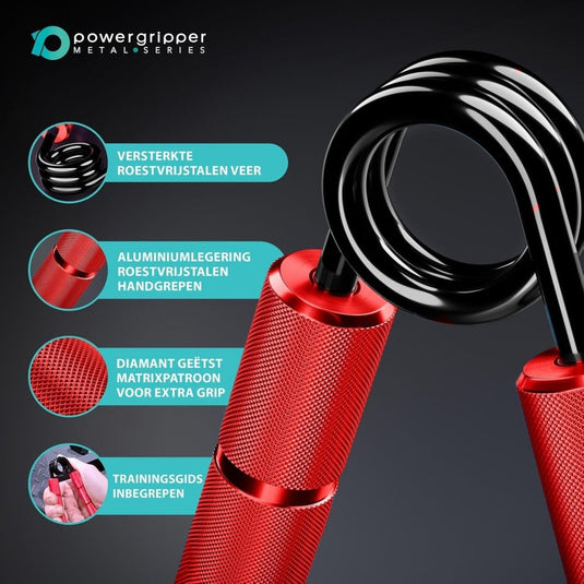 Powerball Metal Power Grippers Professional Grade - 8 weerstanden voor Grip, Pols & Arm Training (50lbs - 400lbs) - happygetfit.com