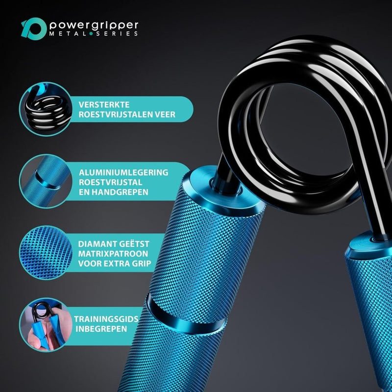 Laad afbeelding in Galerijviewer, Powerball Metal Power Grippers Professional Grade - 8 weerstanden voor Grip, Pols &amp; Arm Training (50lbs - 400lbs) - happygetfit.com
