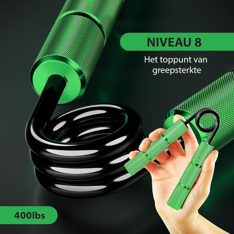 Laad afbeelding in Galerijviewer, Powerball Metal Power Grippers Professional Grade - 8 weerstanden voor Grip, Pols &amp; Arm Training (50lbs - 400lbs) - happygetfit.com
