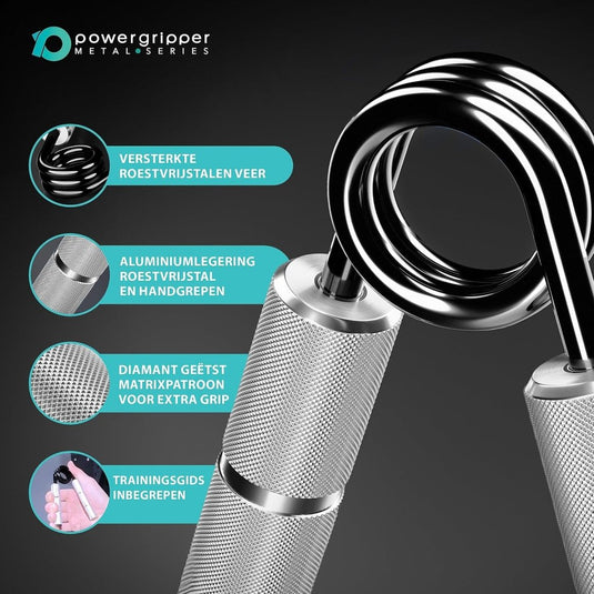Powerball Metal Power Grippers Professional Grade - 8 weerstanden voor Grip, Pols & Arm Training (50lbs - 400lbs) - happygetfit.com