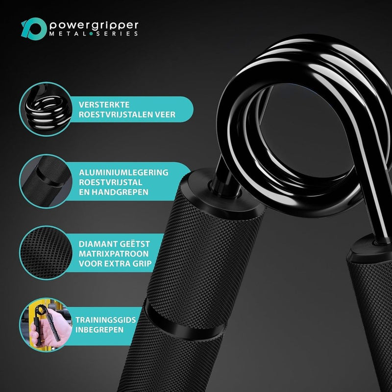Laad afbeelding in Galerijviewer, Powerball Metal Power Grippers Professional Grade - 8 weerstanden voor Grip, Pols &amp; Arm Training (50lbs - 400lbs) - happygetfit.com
