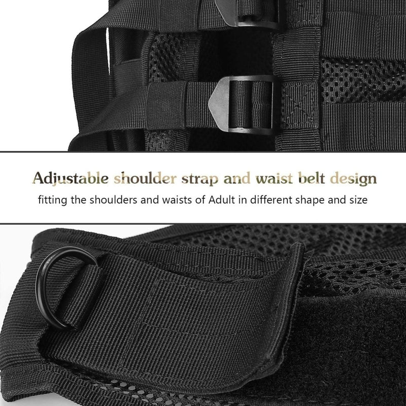 Load image into Gallery viewer, ProCase Tactical Vest Molle Vest for Man Women Youth, Breathable Tactical Vest with Numerous Pouches - Combat Training Vest –Black, 600D Polyester - happygetfit.com
